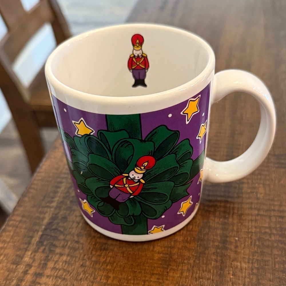 Toy Soldier Mug with Purple and Green Design